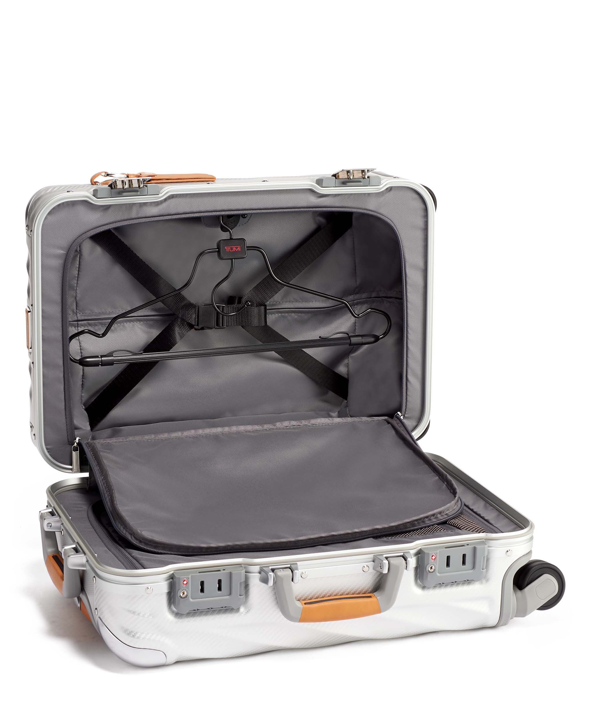 Tumi discount silver luggage