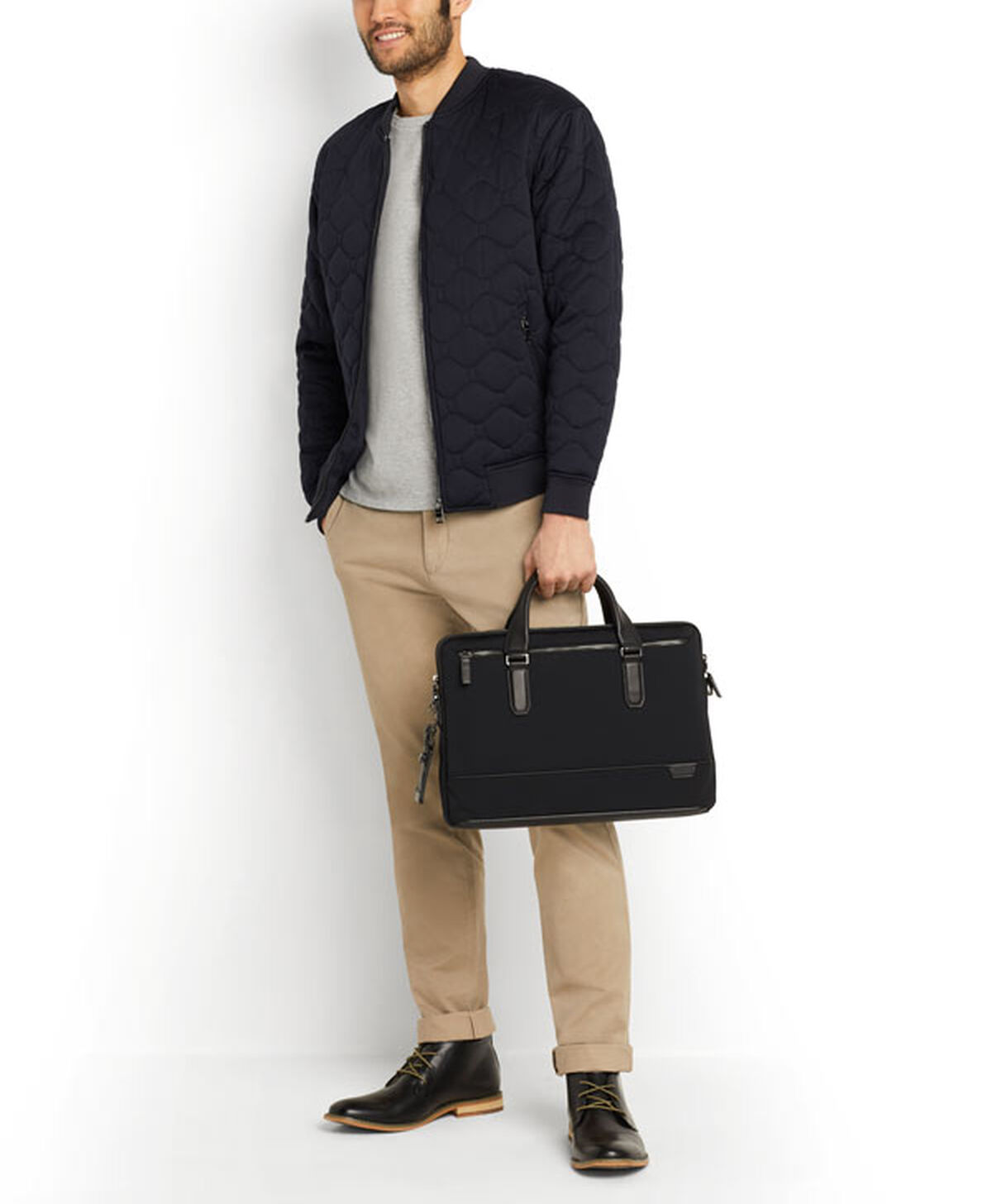 TUMI TUMI HARRISON Sycamore Briefcase Dark Charcoal