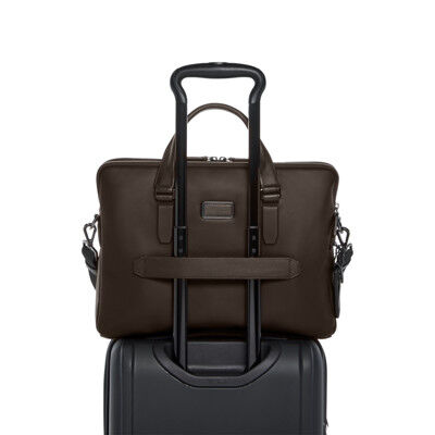 Harrison Sycamore Slim Brief Brown | TUMI UK