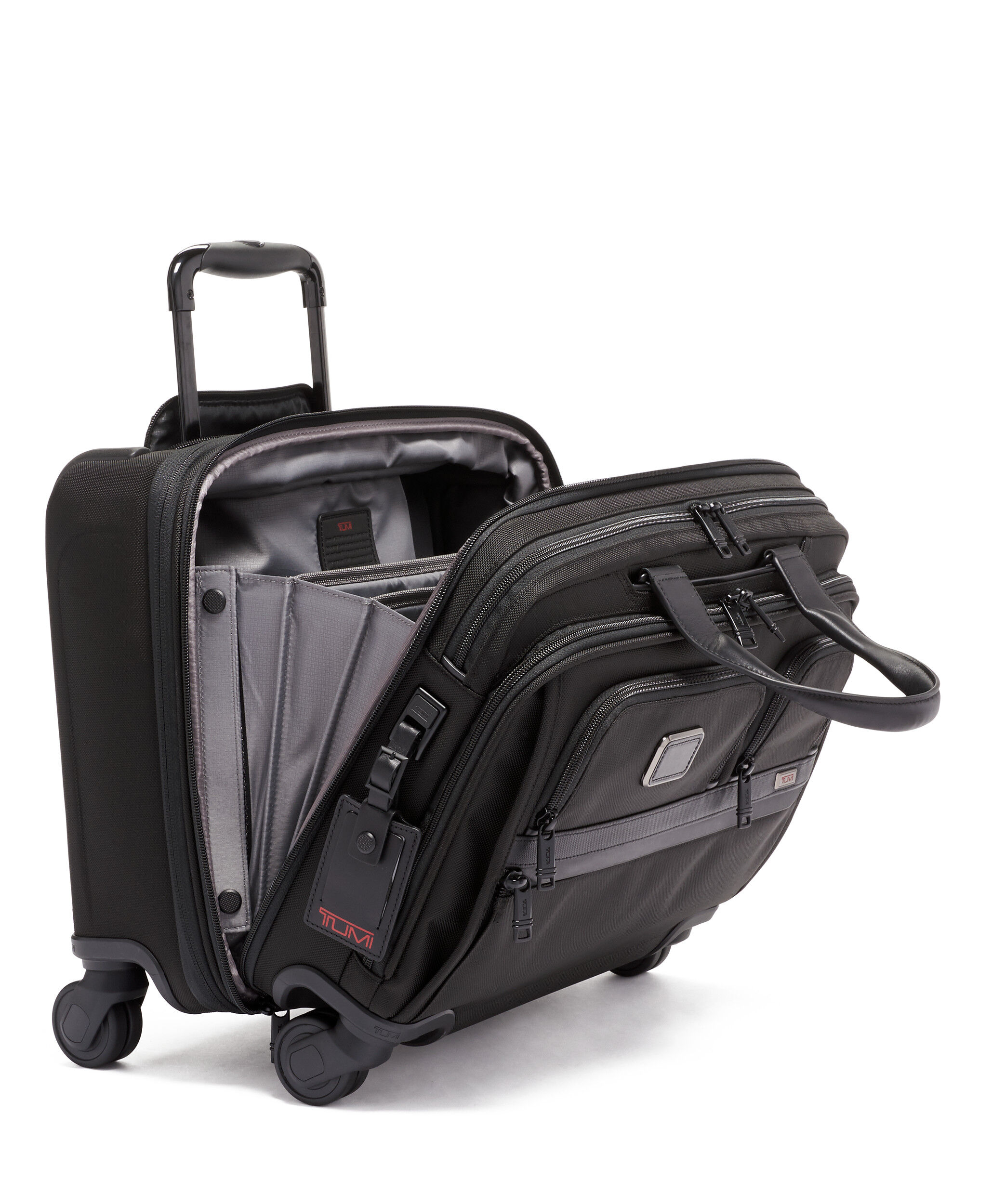 Alpha Deluxe Compact Wheeled Brief 39,5 cm Black | TUMI UK