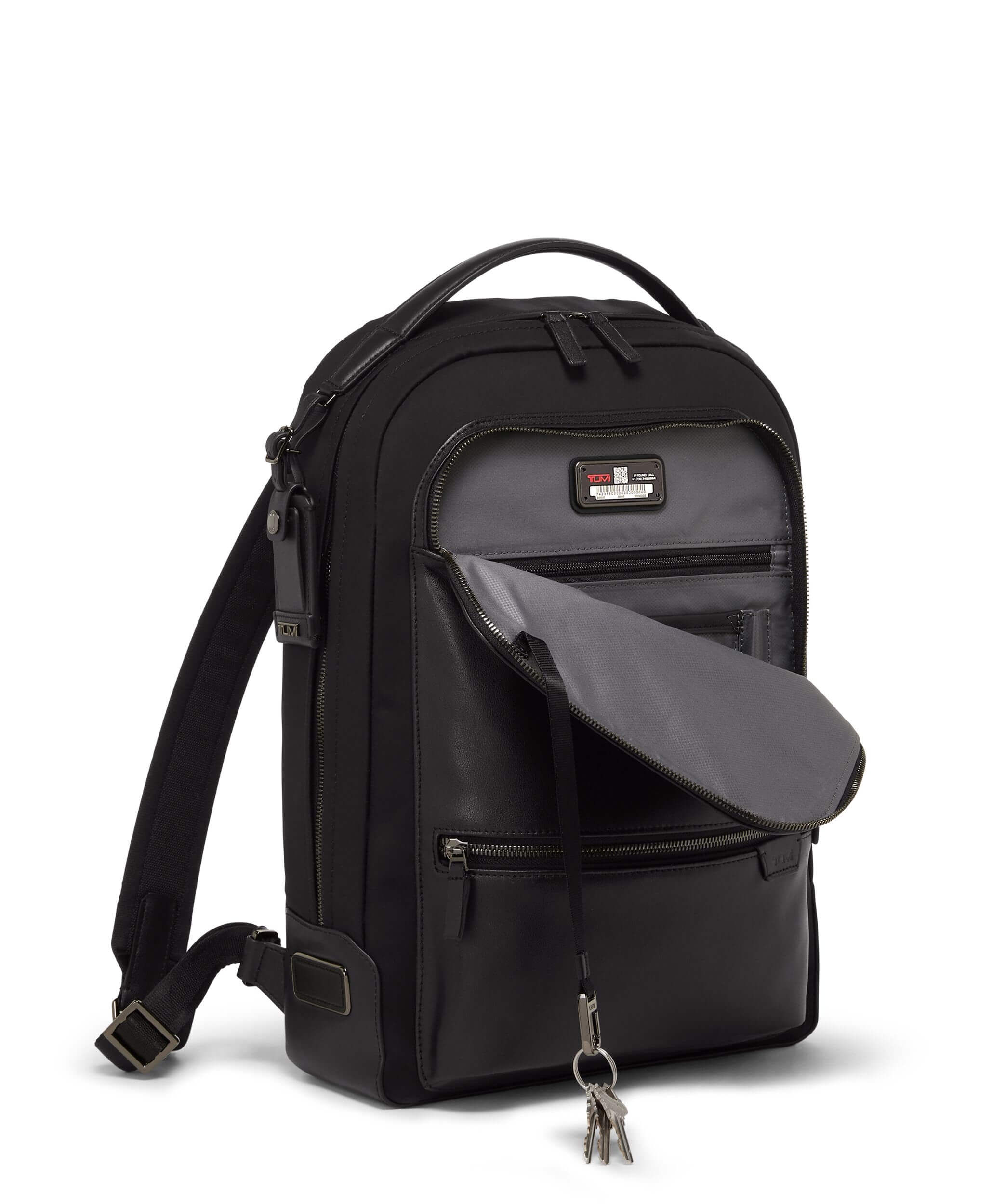 Tumi harrison backpack leather sale