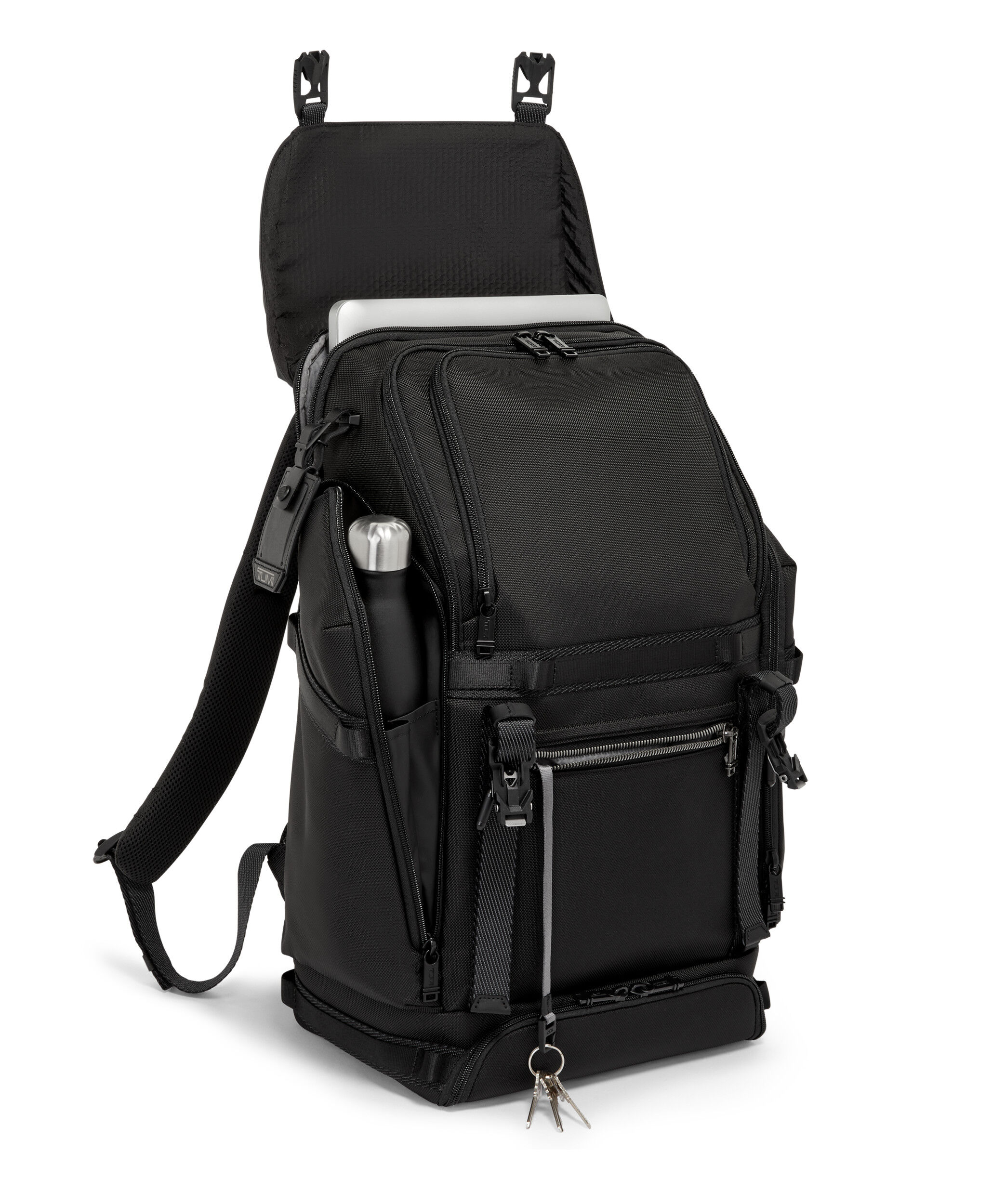 Alpha Bravo Expedition Flap Backpack Black | TUMI UK
