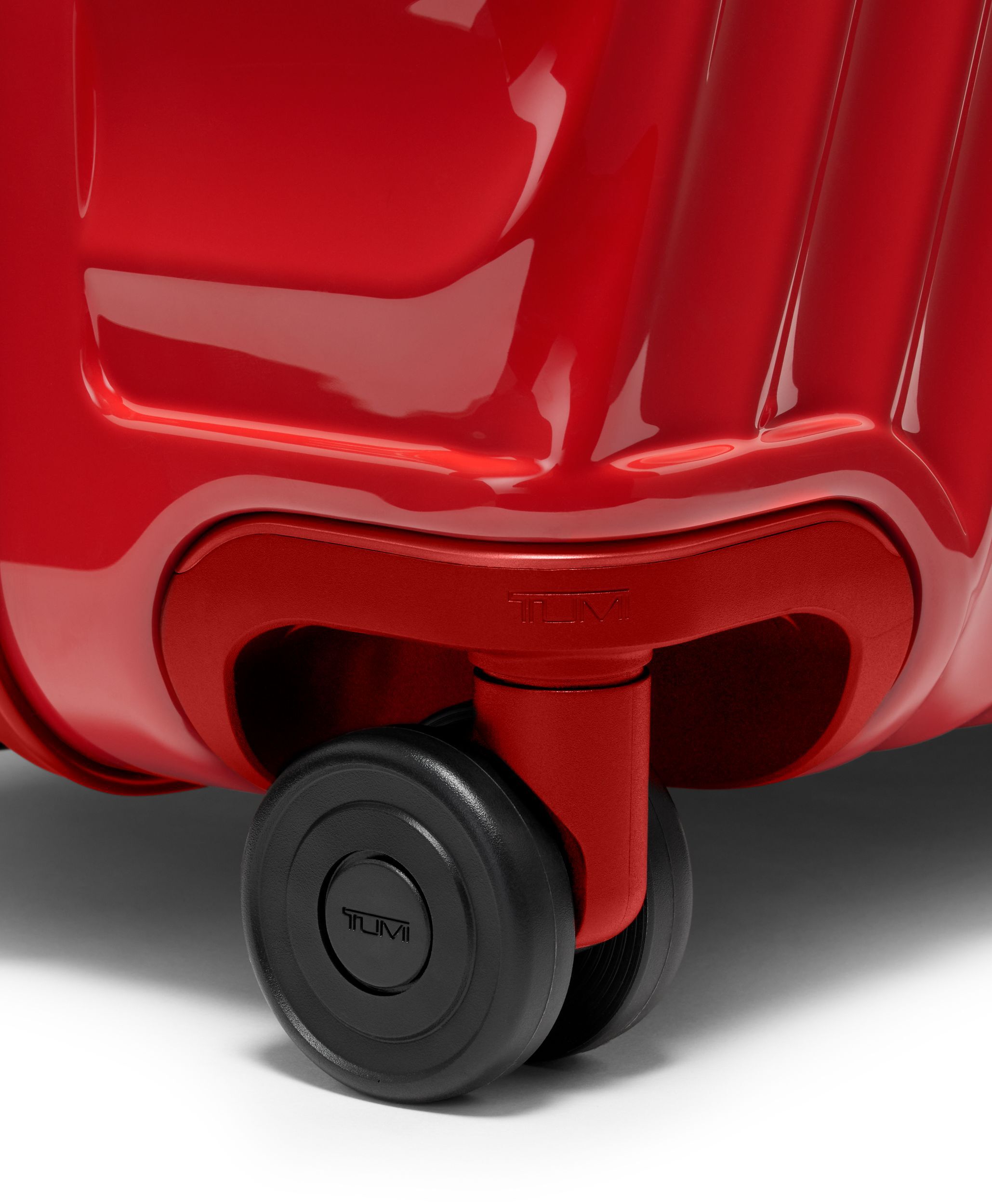 Tumi red luggage discount