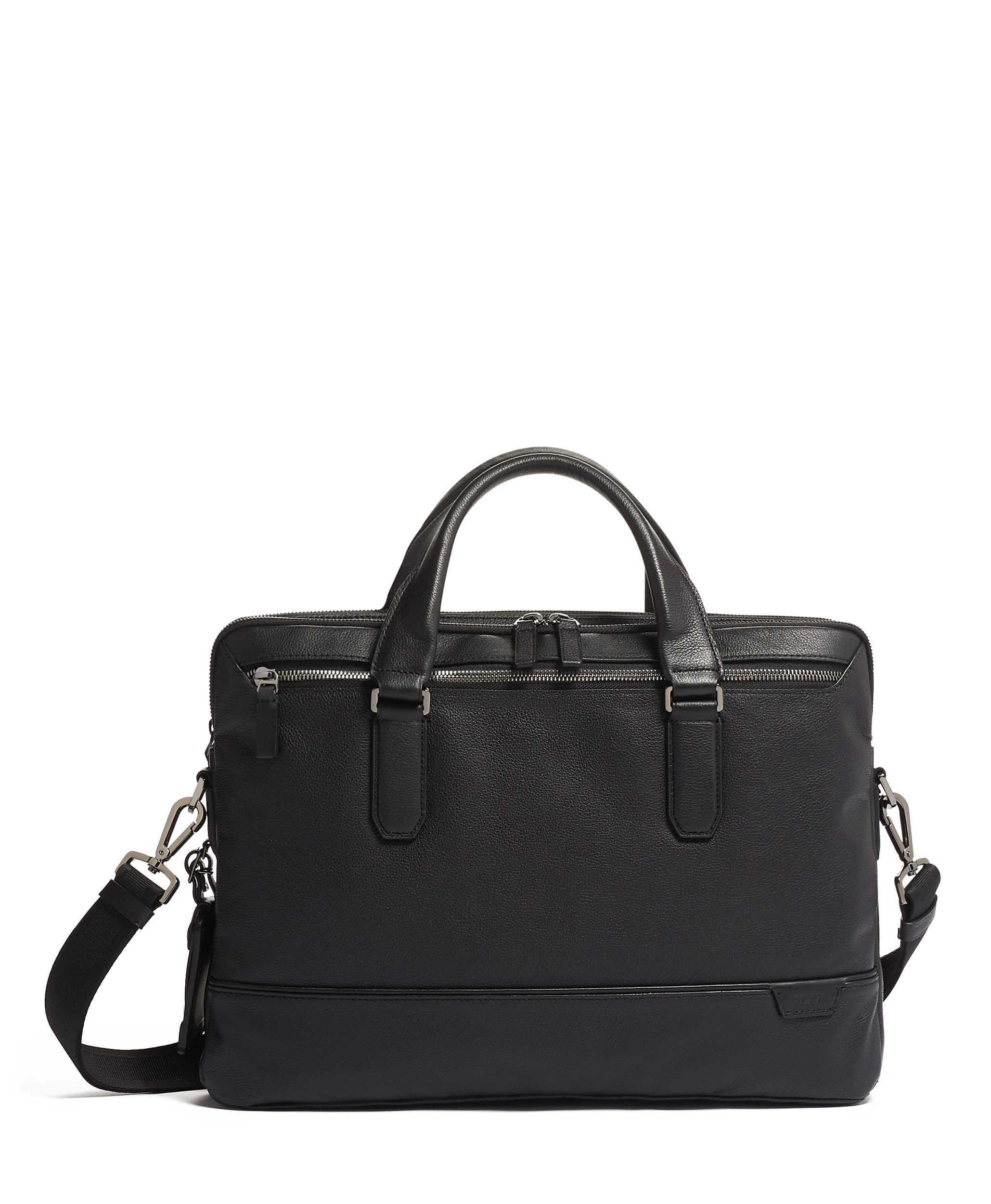 Tumi top satchel leather