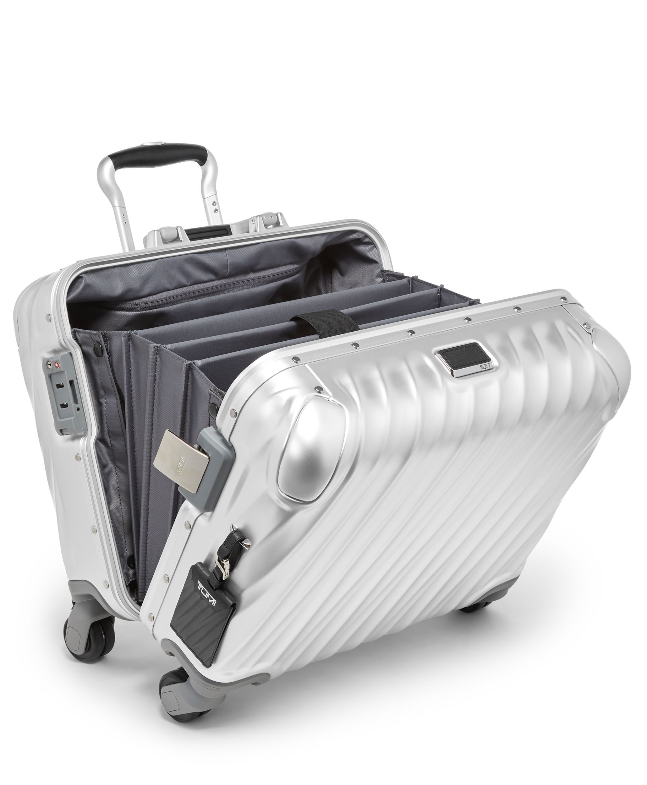 Tumi aluminum shop carry on