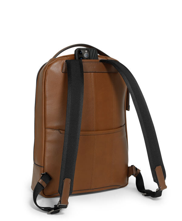 Tumi mens leather backpack on sale