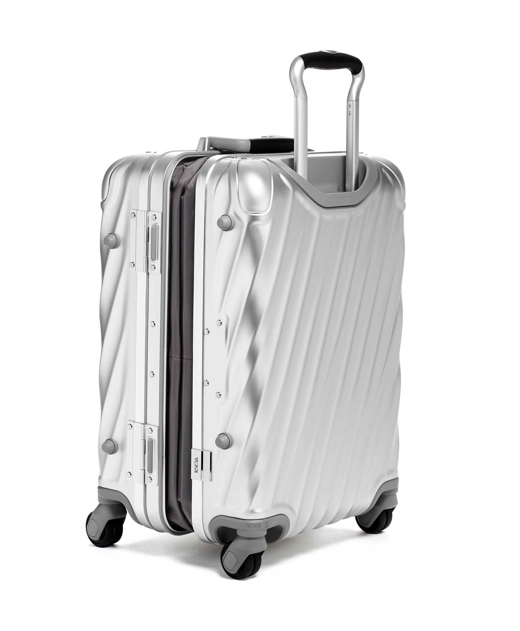 Tumi shop silver suitcase