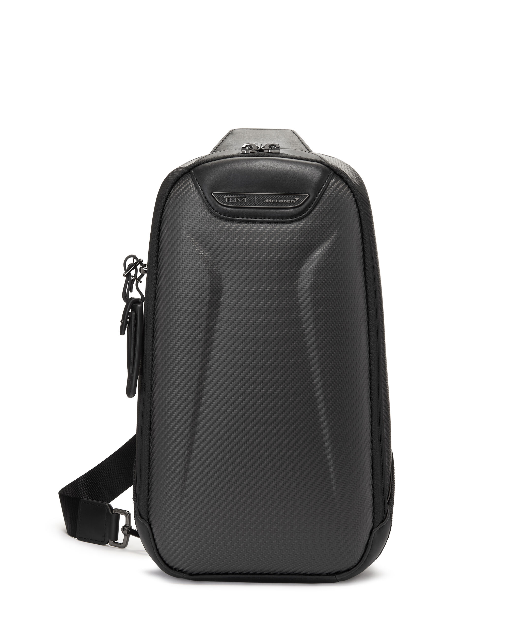 Tumi sling deals bag leather
