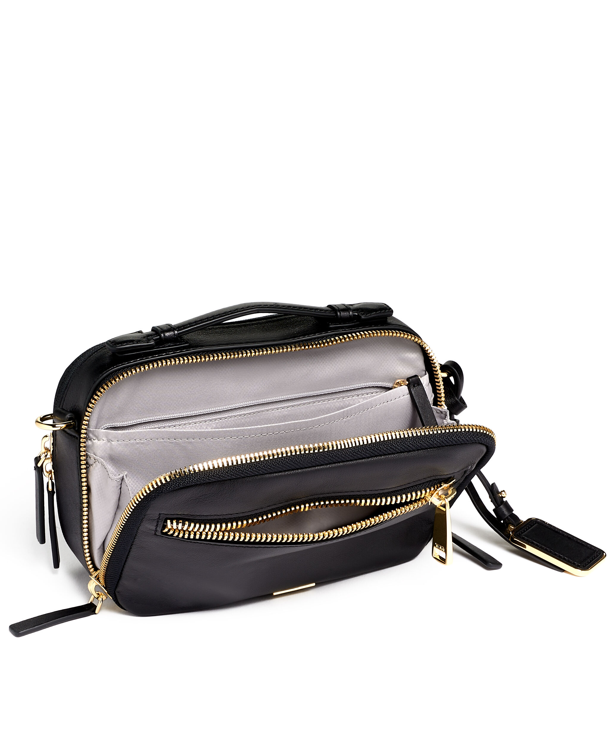tumi black purse
