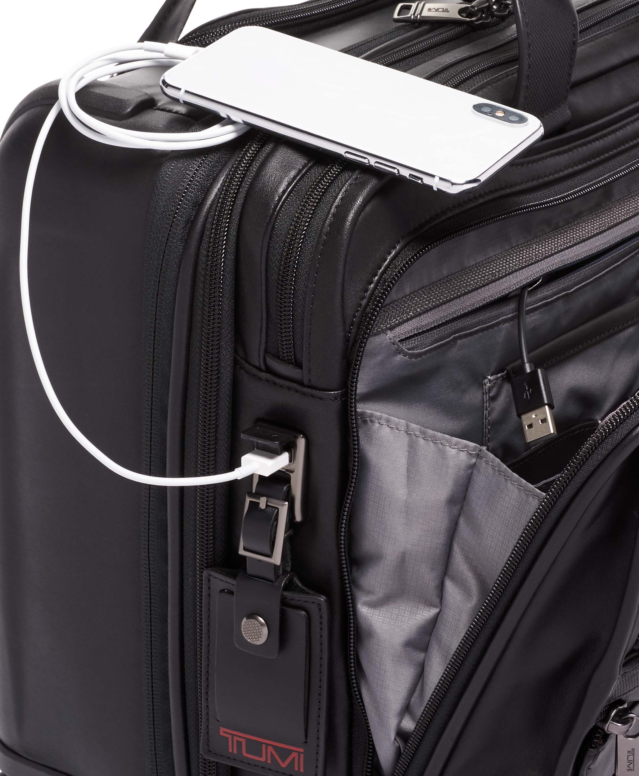 tumi compact 4 wheeled brief