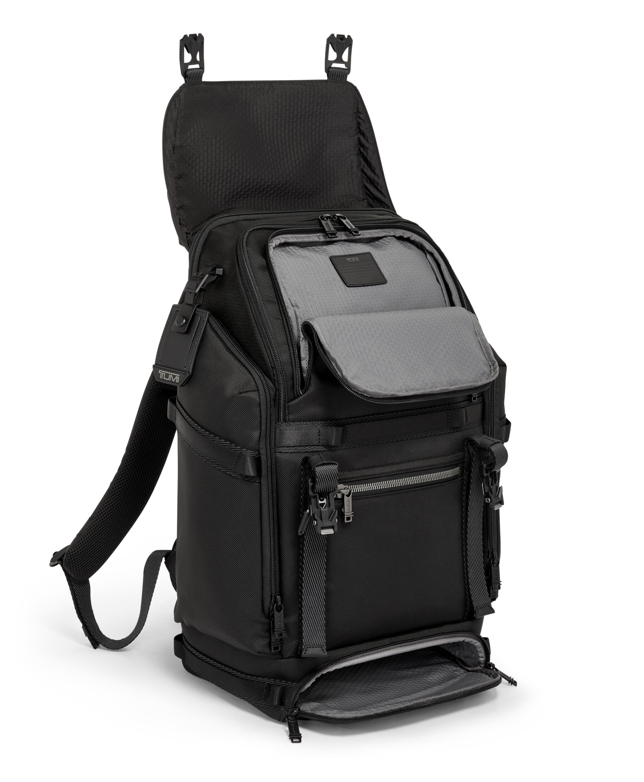 Alpha Bravo Expedition Flap Backpack Black | TUMI UK