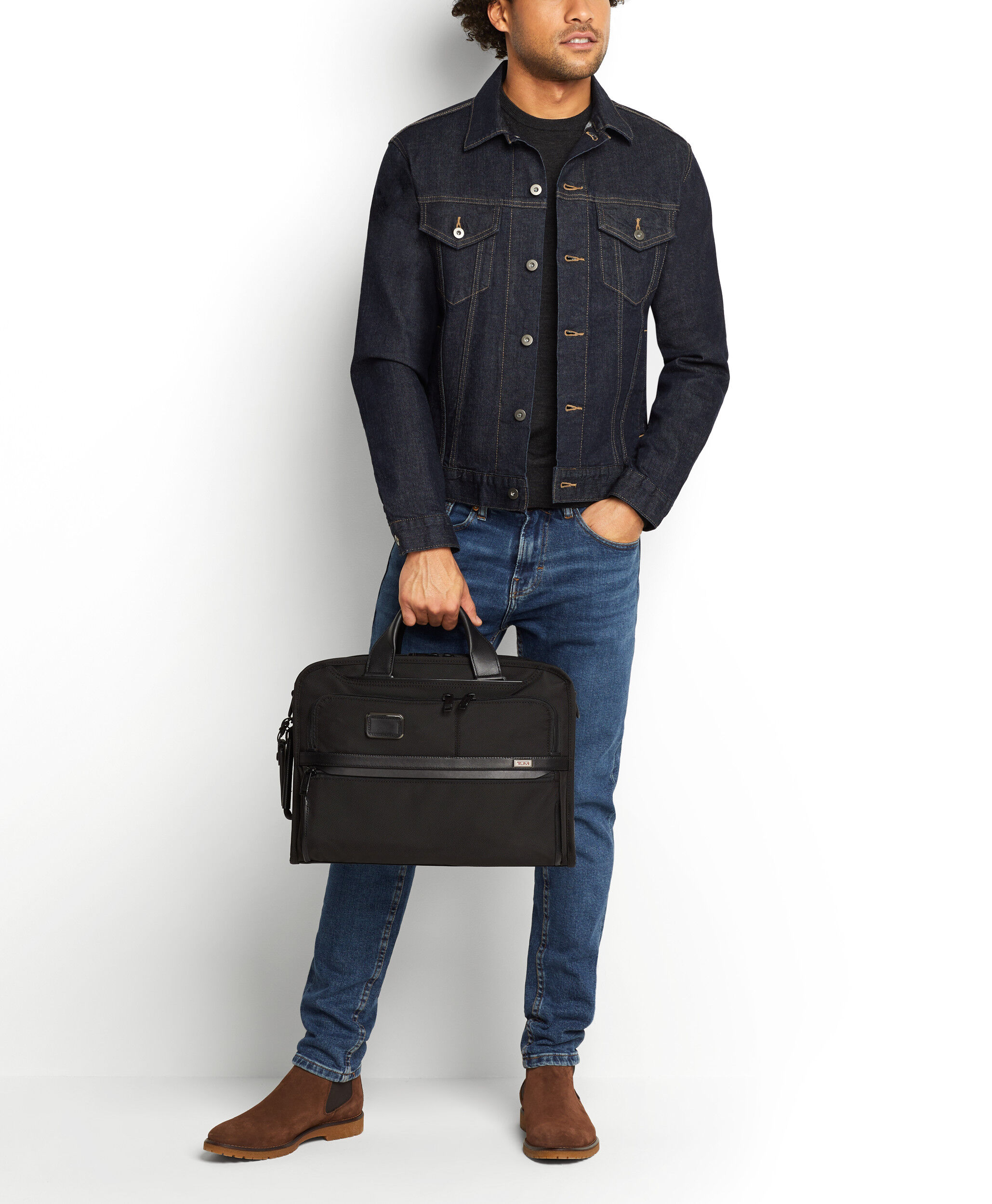 TUMI ALPHA3 SLIM 3WAY BRIEF スリムスリーウェイ Alpha 3 Slim Three Way Briefcase Black | TUMI UK
