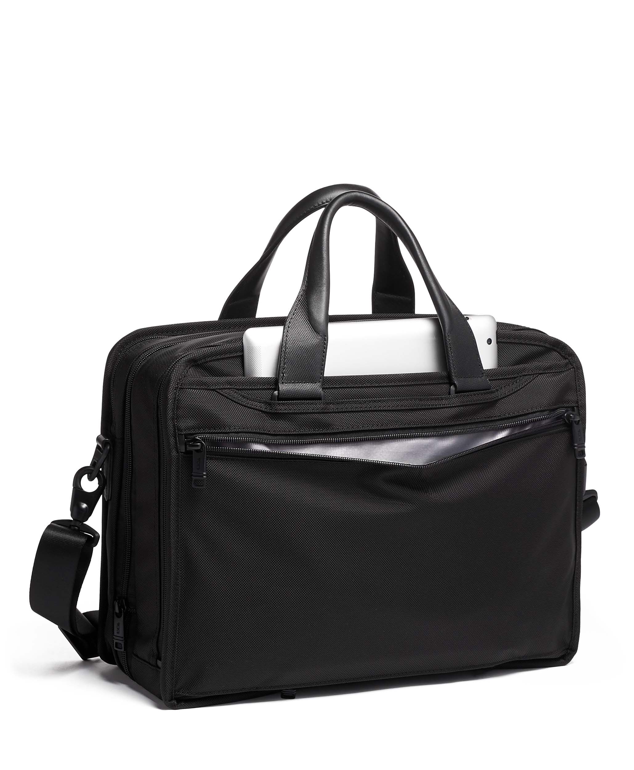 バッグ TUMI 26141 expandable computer brief Alpha 3 Laptop Briefcase Black | TUMI UK