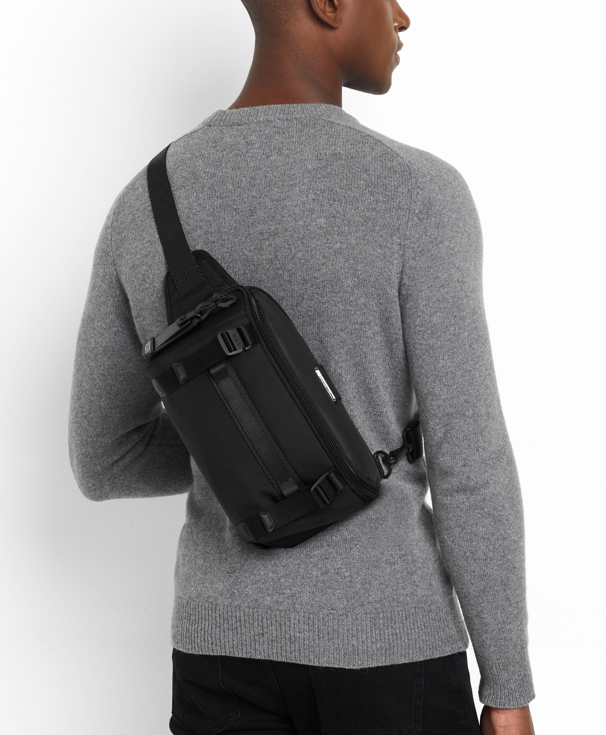 Tumi sling bag leather clearance