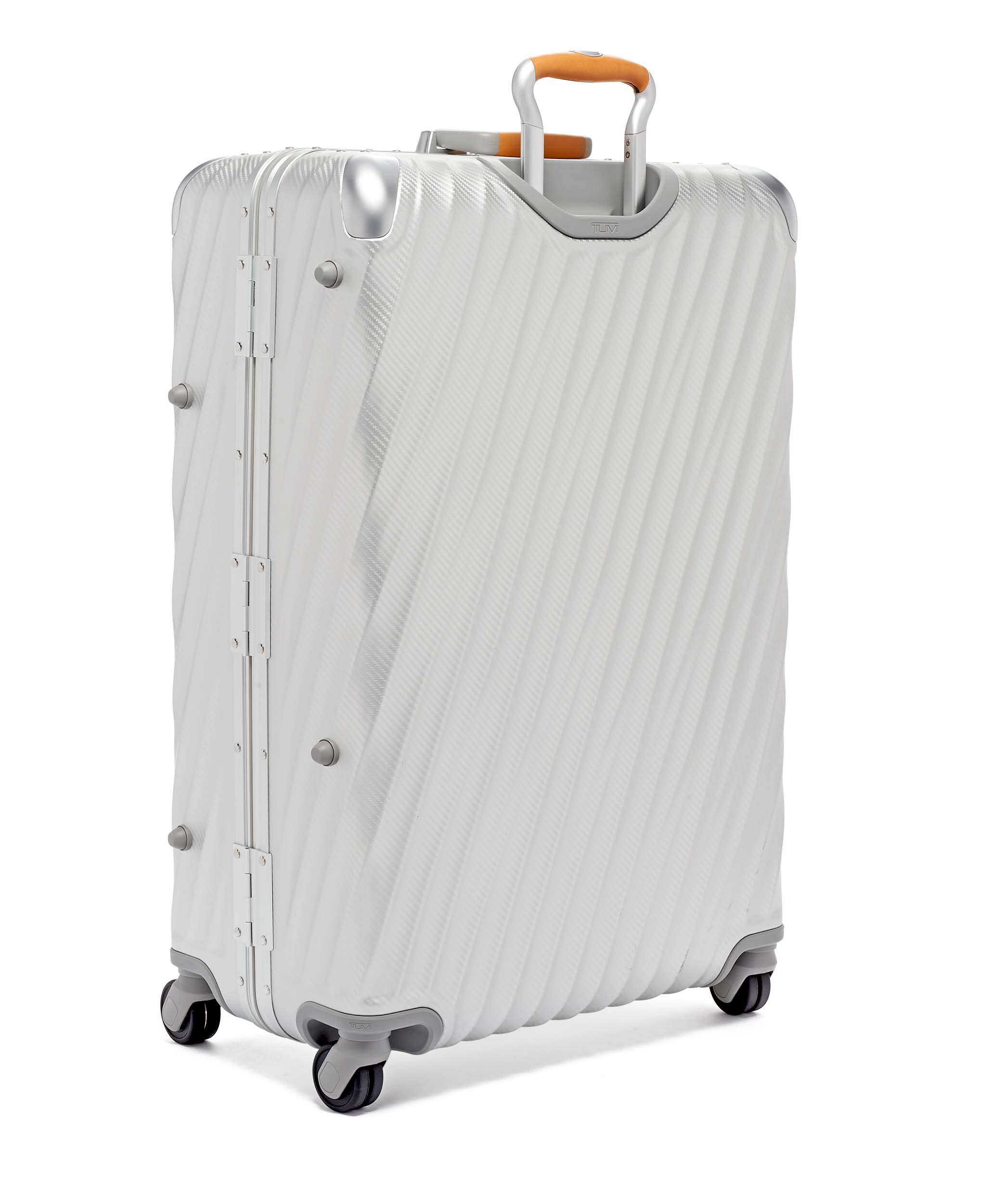 Tumi shop silver suitcase