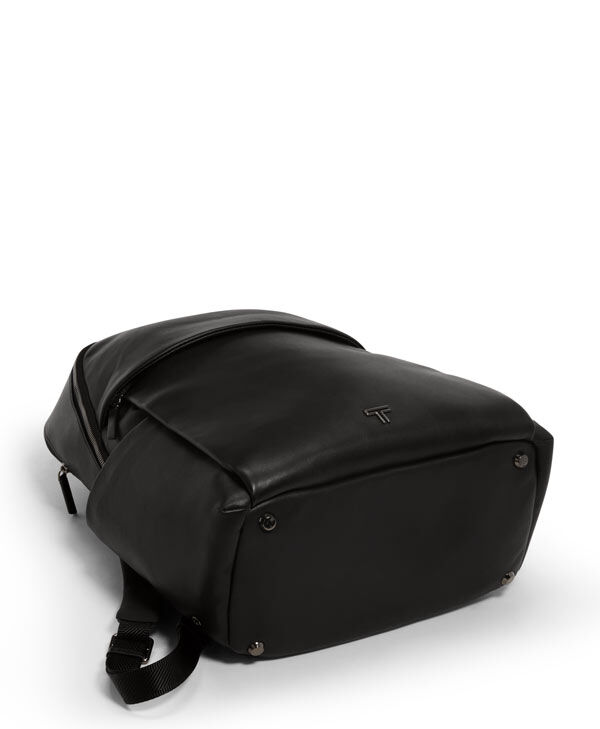 Black and gold leather backpack best sale