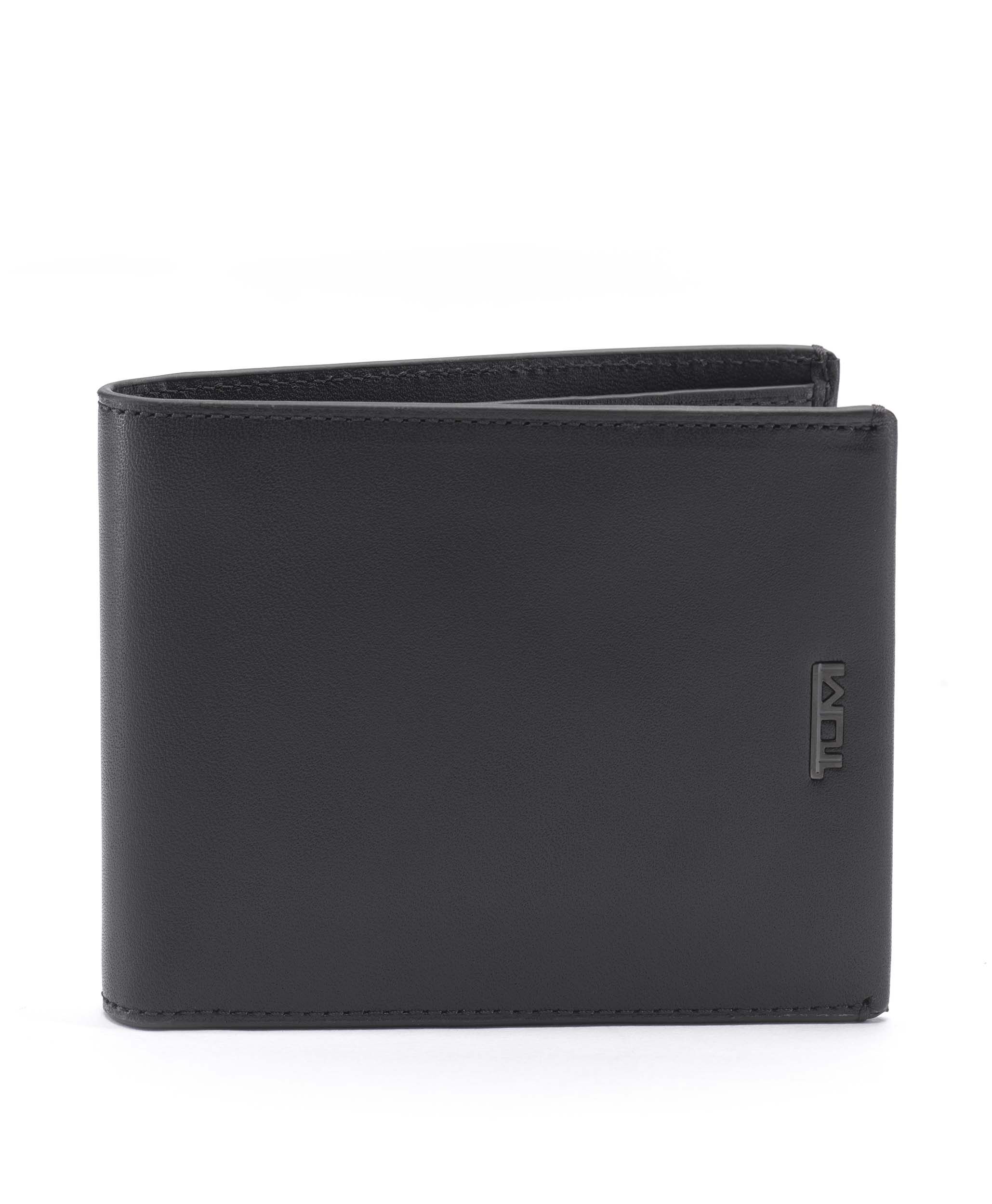 Tumi black leather wallet clearance