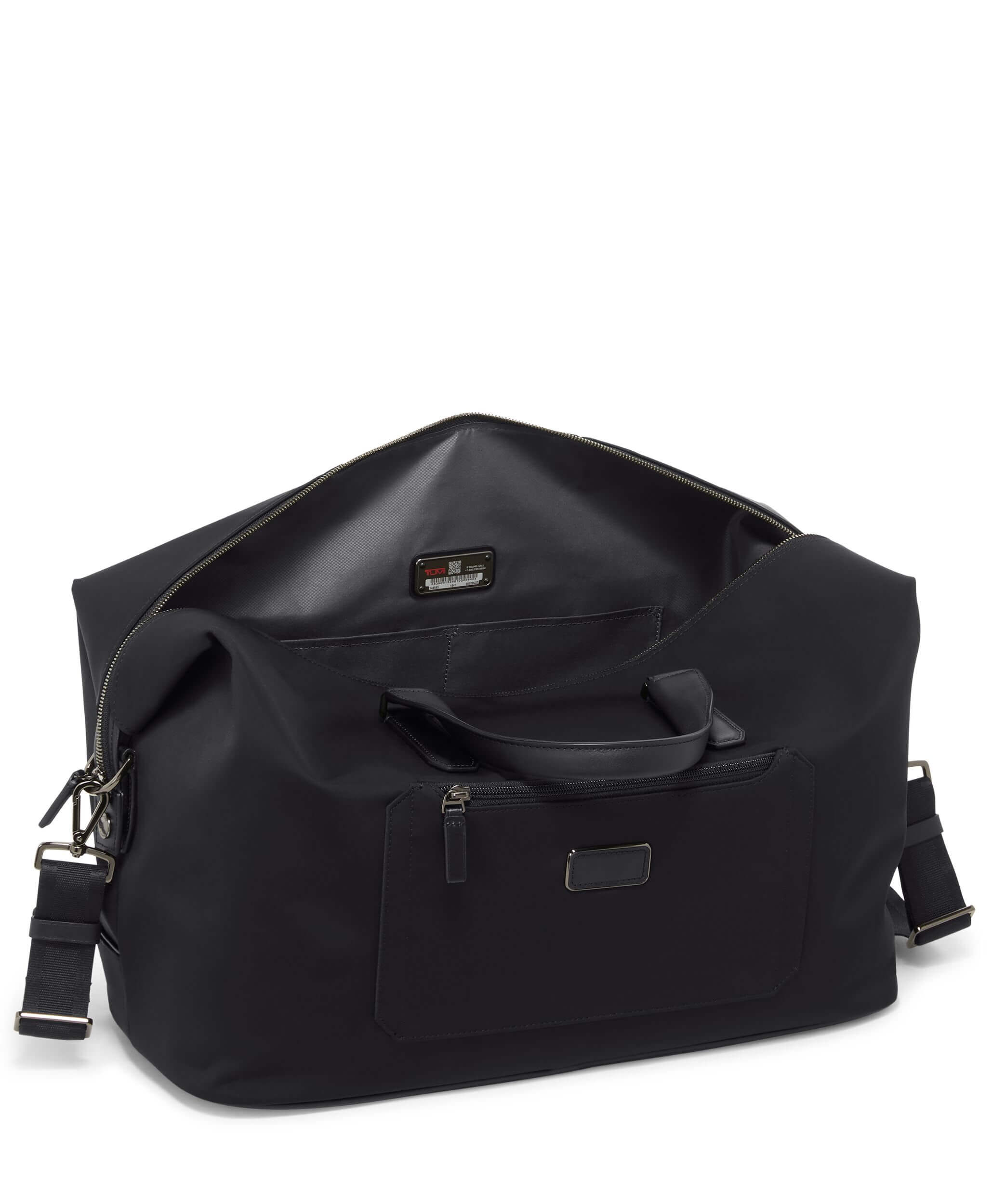 Tumi leather discount weekender bag