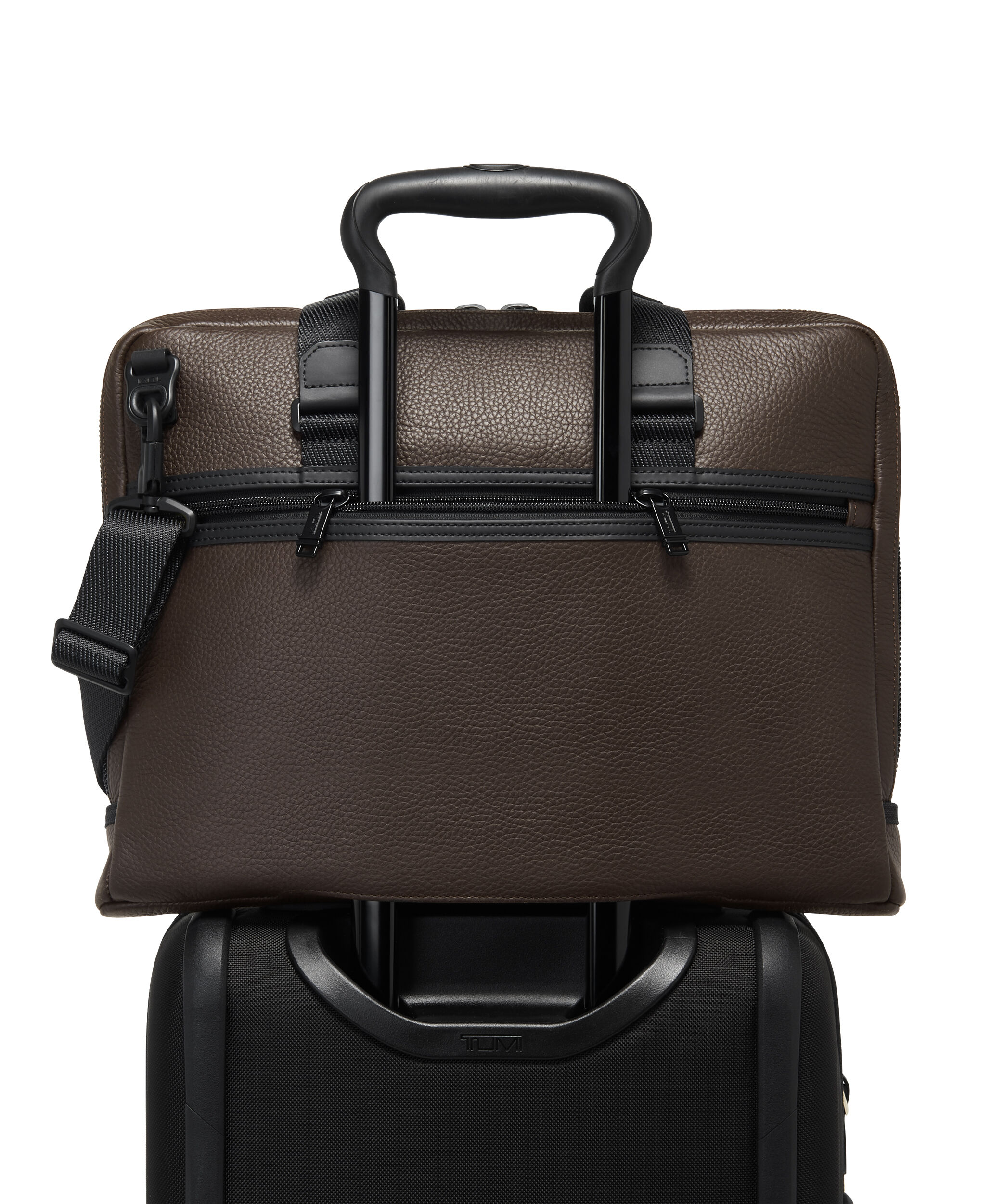 Tumi alpha 2024 leather briefcase