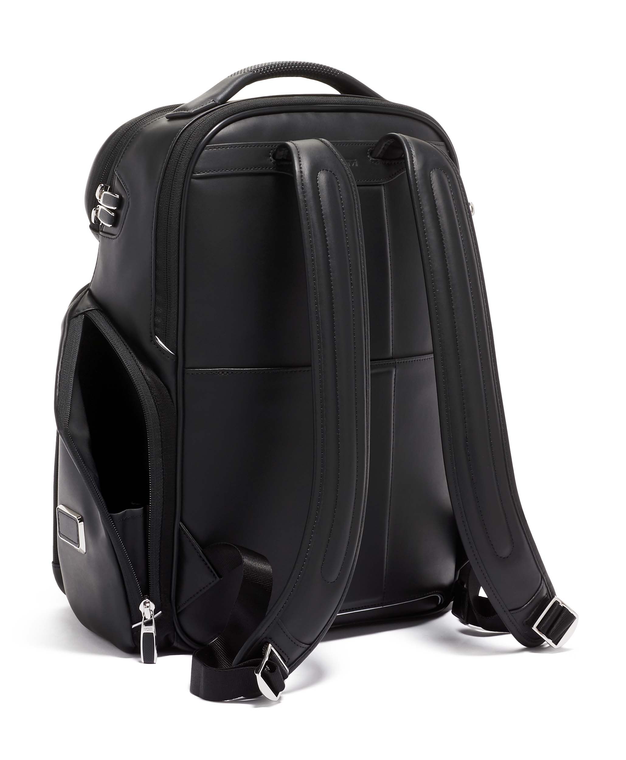tumi barker backpack leather