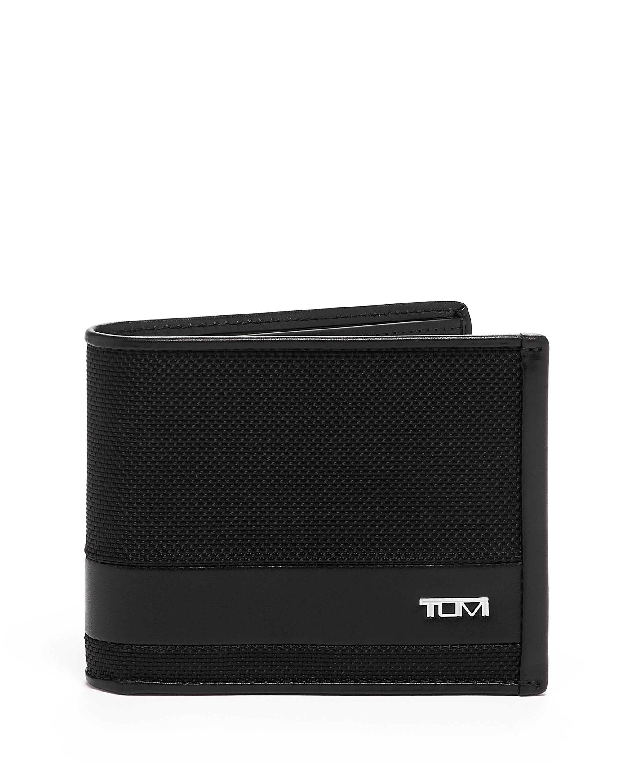 Tumi black leather wallet clearance