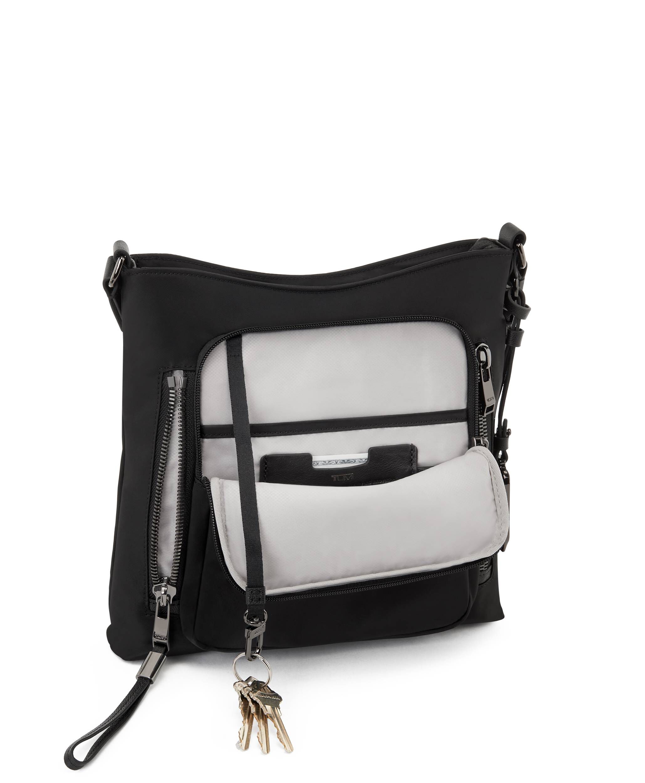 Tumi leather clearance crossbody bag