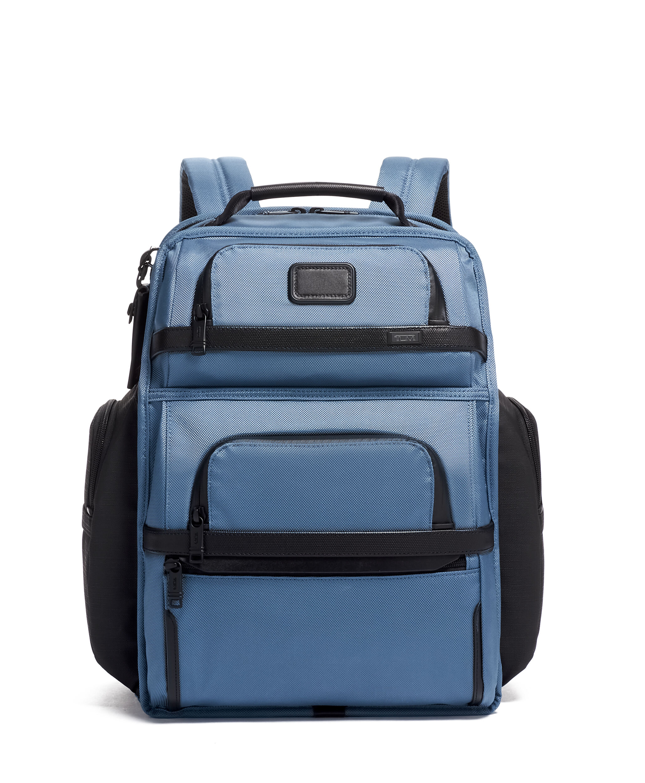 tumi navy blue backpack
