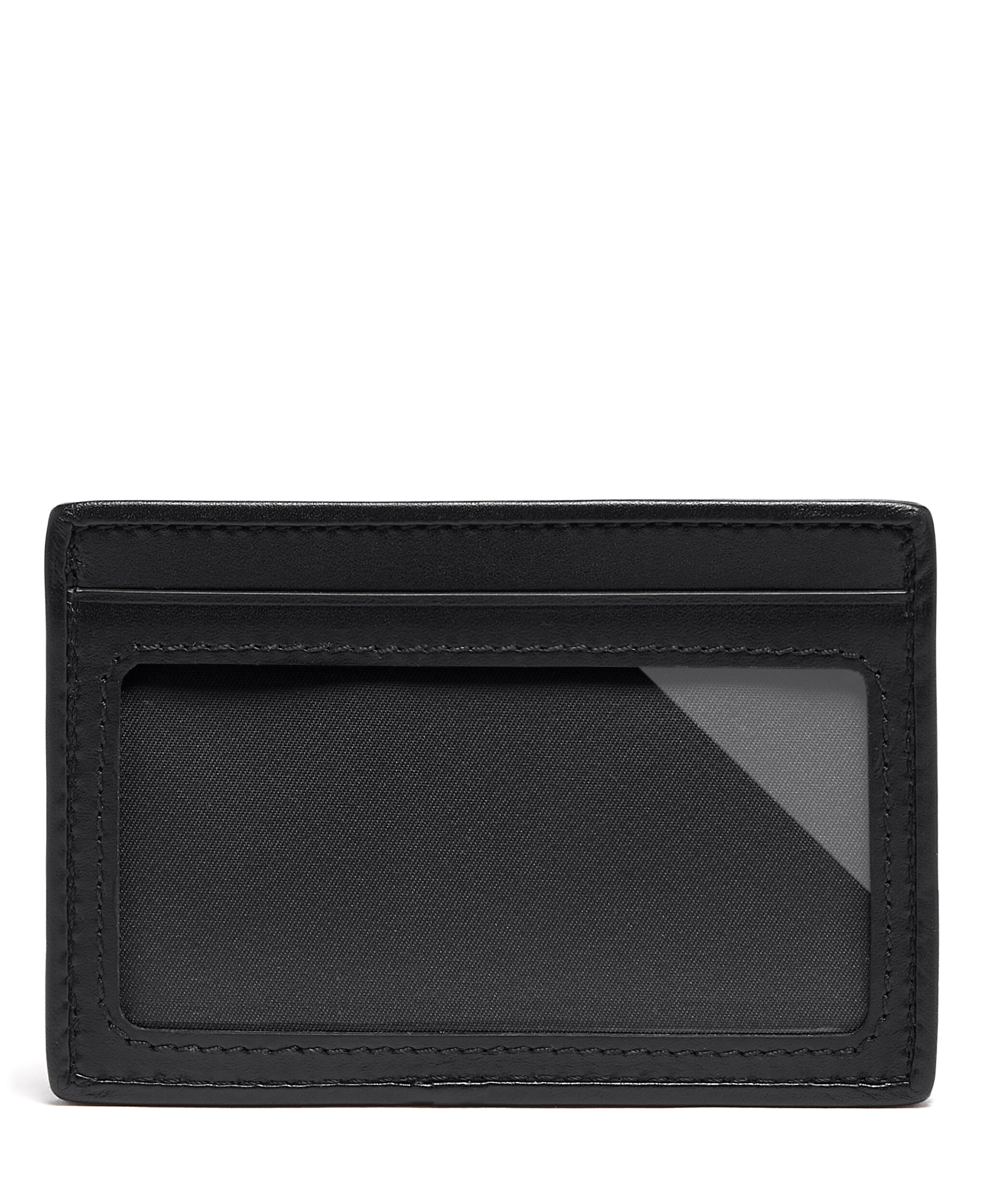 London check and leather money clip card case deals