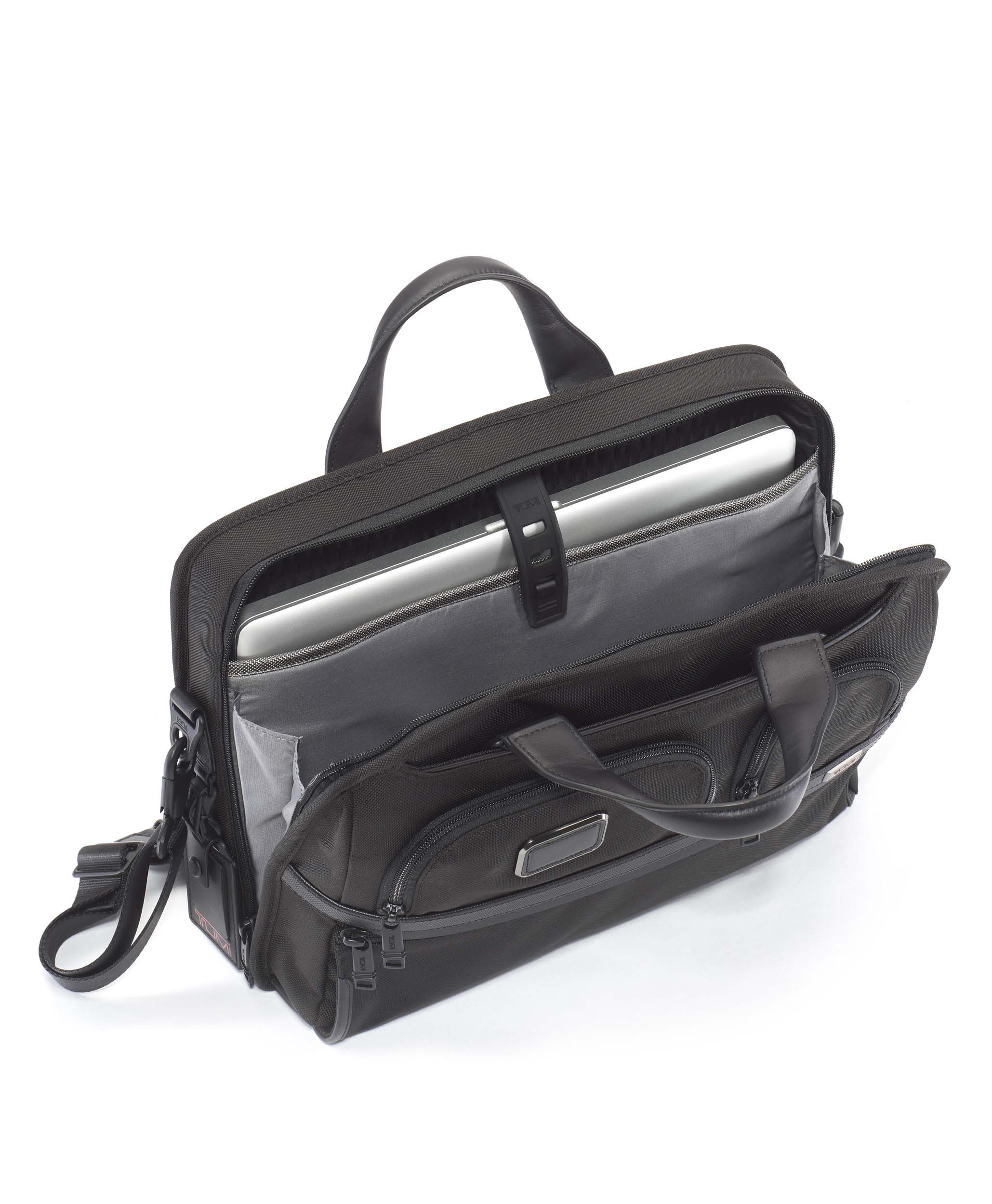 Tumi alpha leather briefcase store