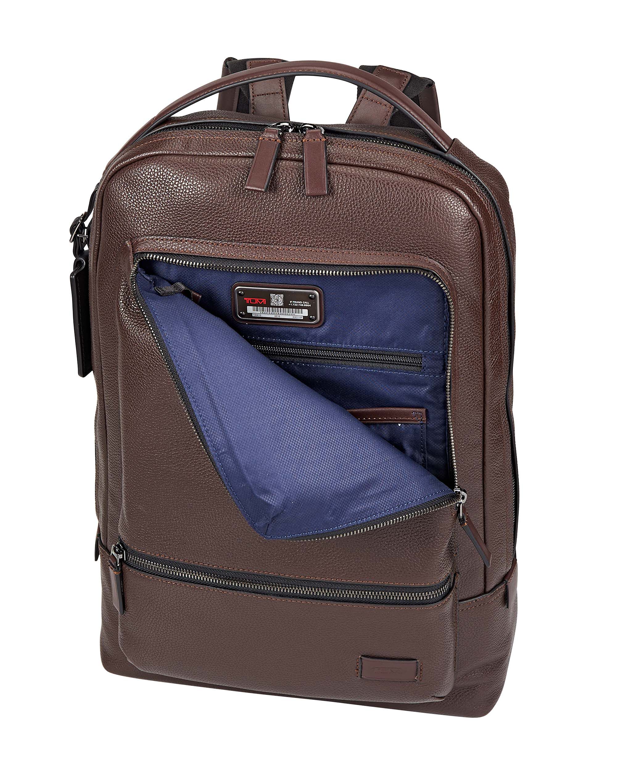 tumi bates backpack leather