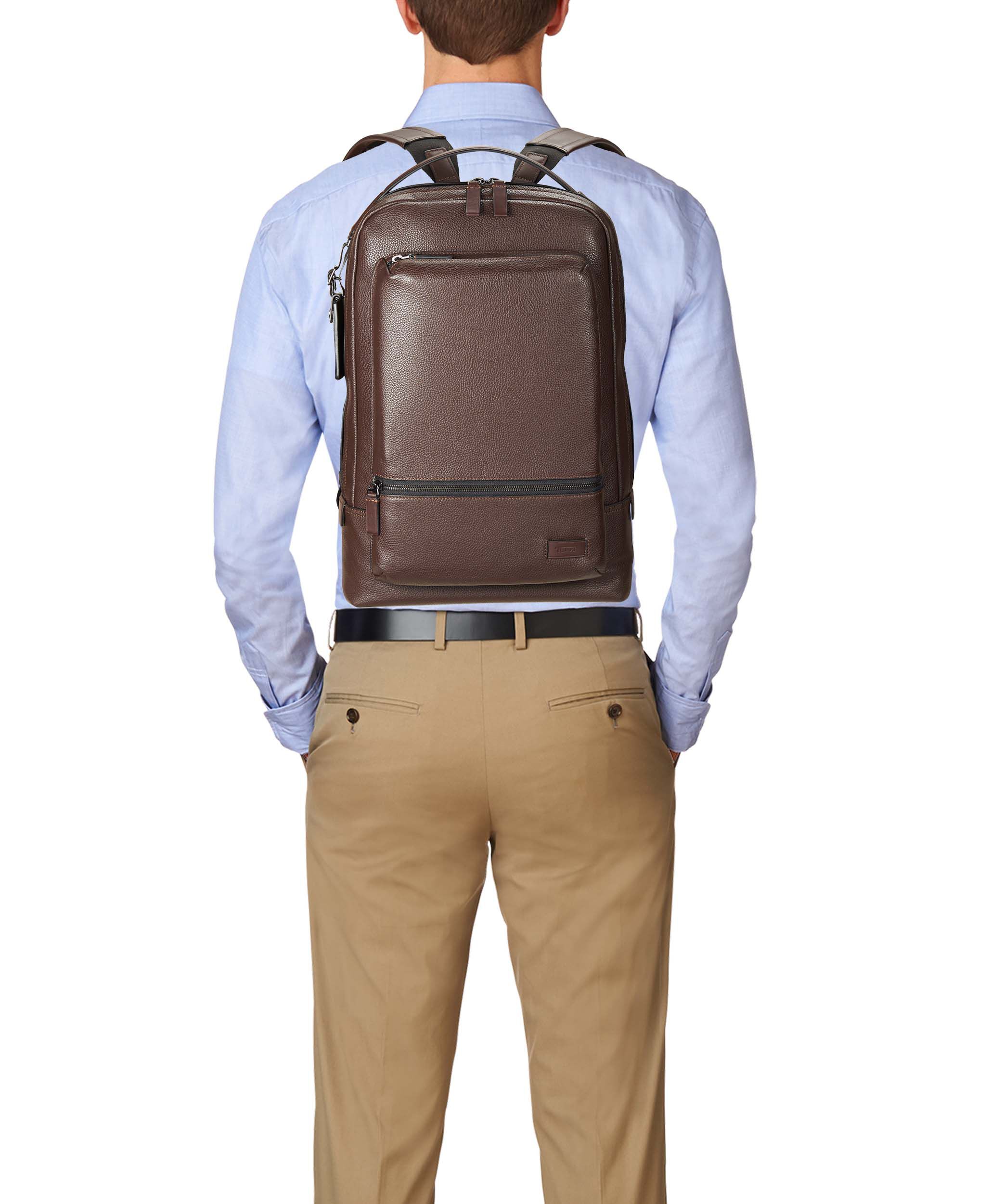 Tumi harrison bates leather backpack clearance