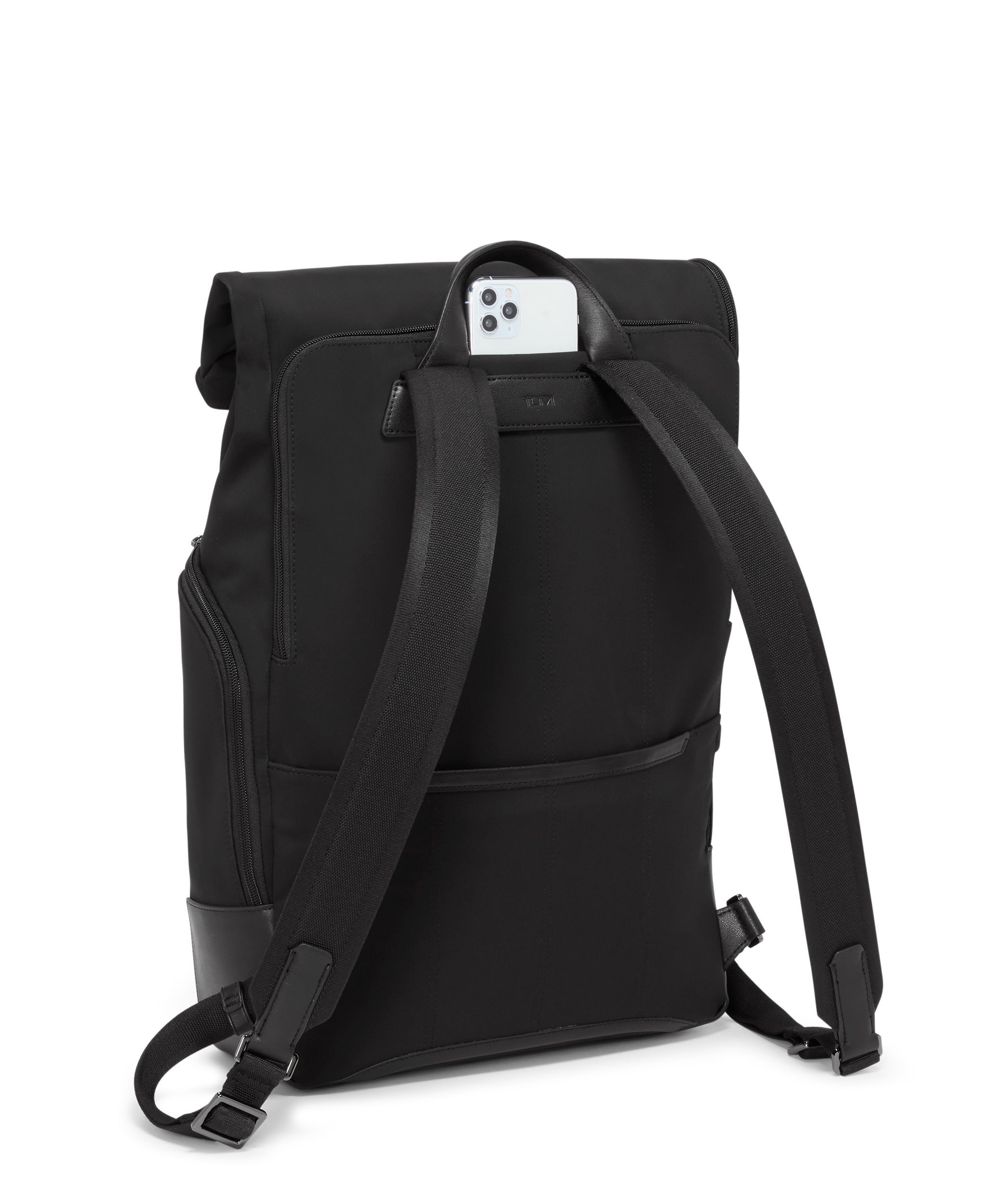 Harrison Osborn Roll Top Backpack Black | TUMI UK
